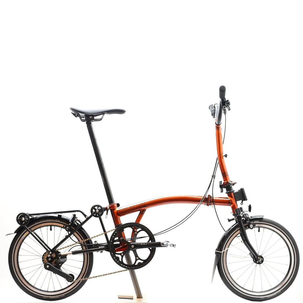 [B-P-M4R-mFlaq-rTiBK-TYCC] Brompton P Line Urban Mid - Flame Lacquer - with rack