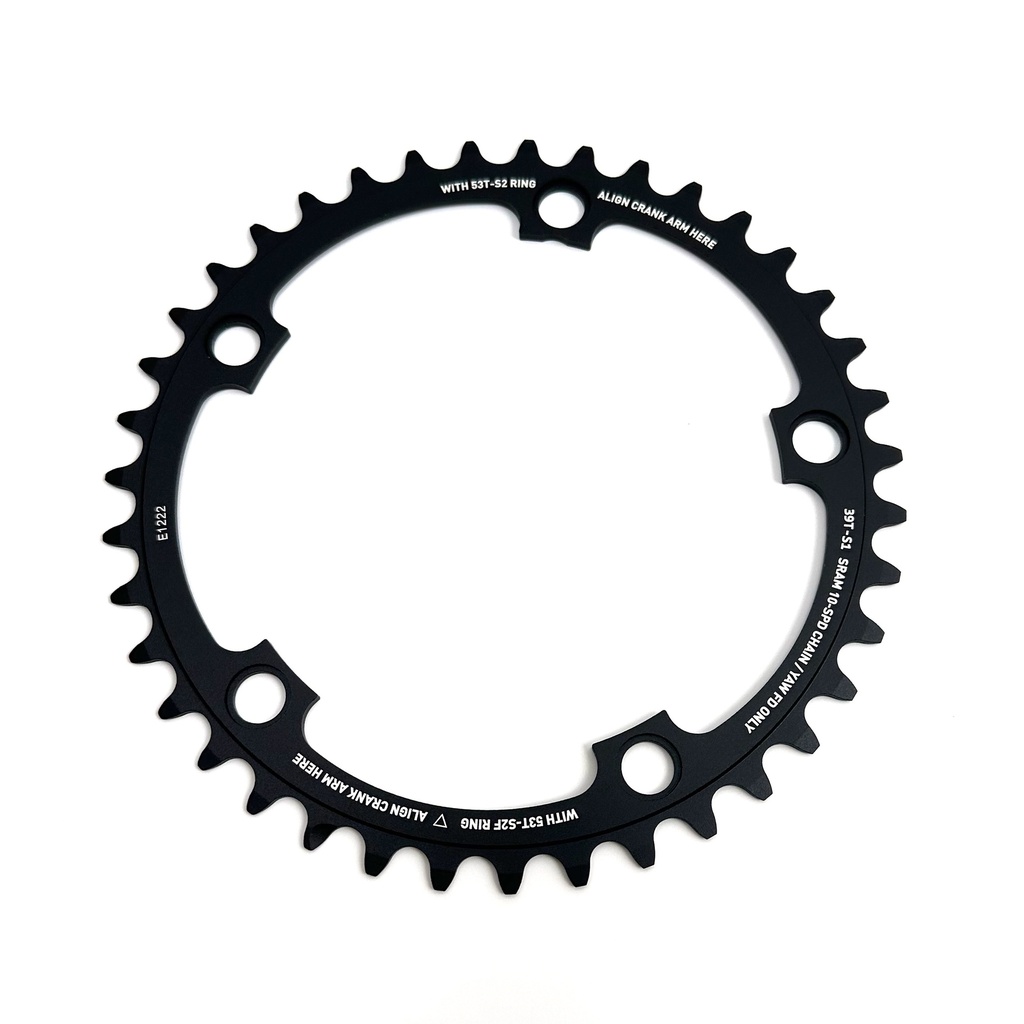 SRAM Chain Ring Road Red X-Glide R 39T Yaw 130 BCD Alum 3mm Blast Black