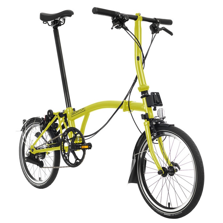 Brompton C Line Low Explore folding bike - Yuzu Lime