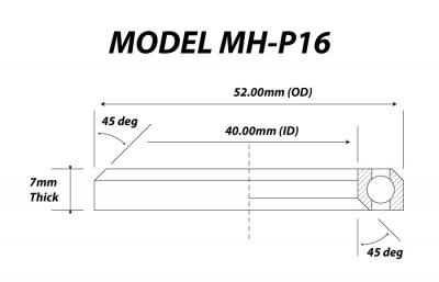 [BHMHP16] Independent 52 x 40 x 7 45 / 45 Headset Bearing