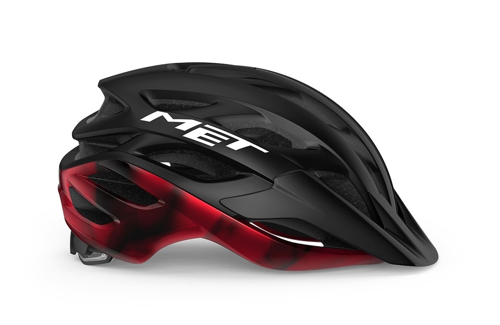 [3HM138CE00SNR1] MET Veleno Helmet - Black / Red Glossy in Small