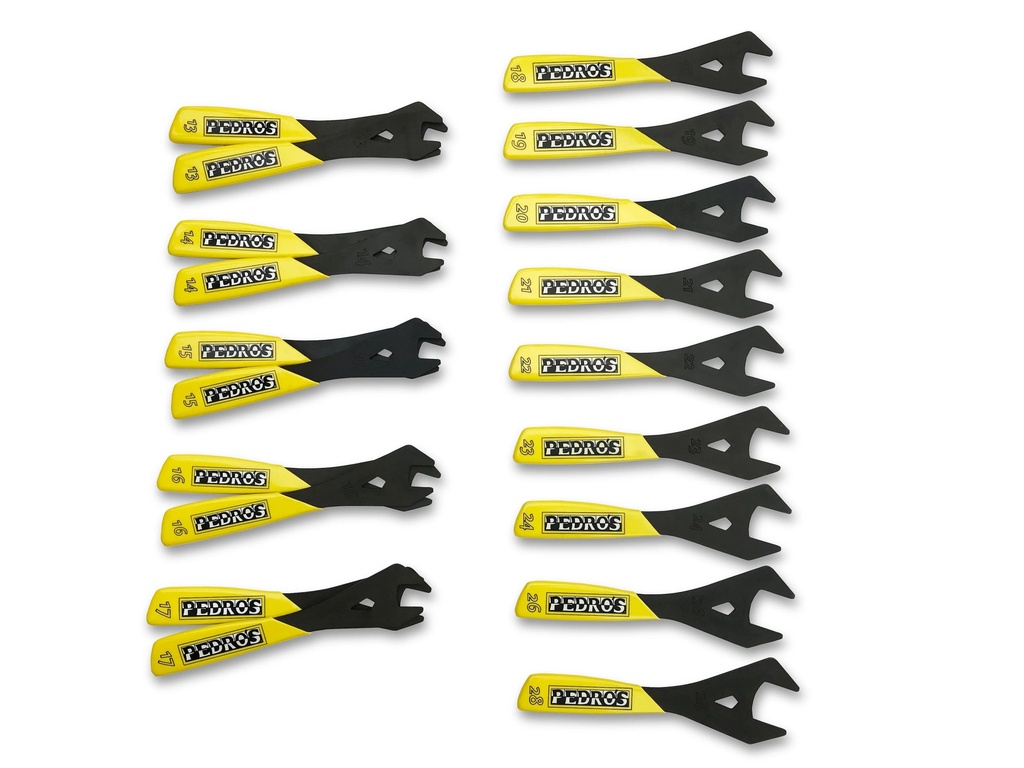 Pedro's Cone Wrench set - 19 pieces