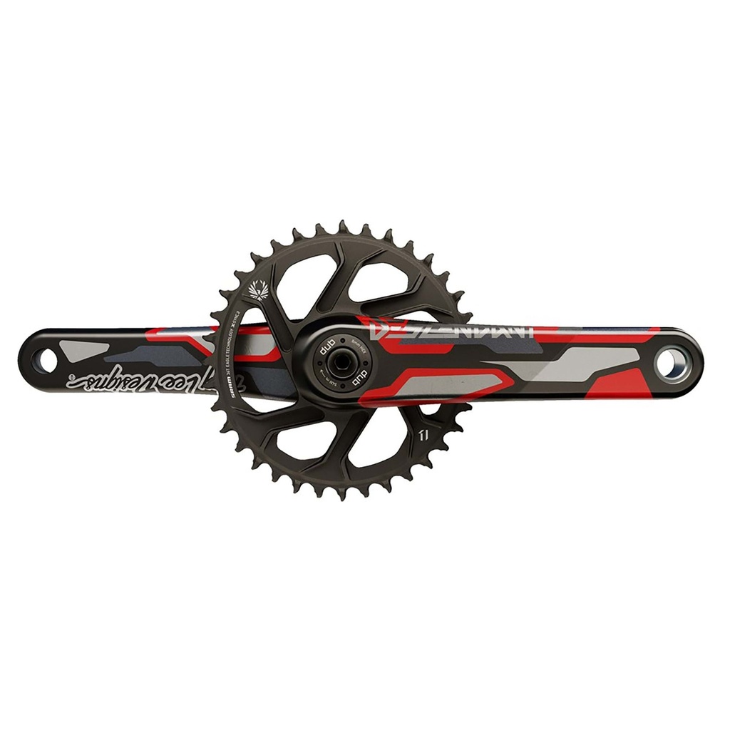 Truvativ Crank Descendant Collab Troy Lee Designs Eagle Boost 148 DUB 125 with Direct Mount 32T X-Sync 2 Chainring  - Red
