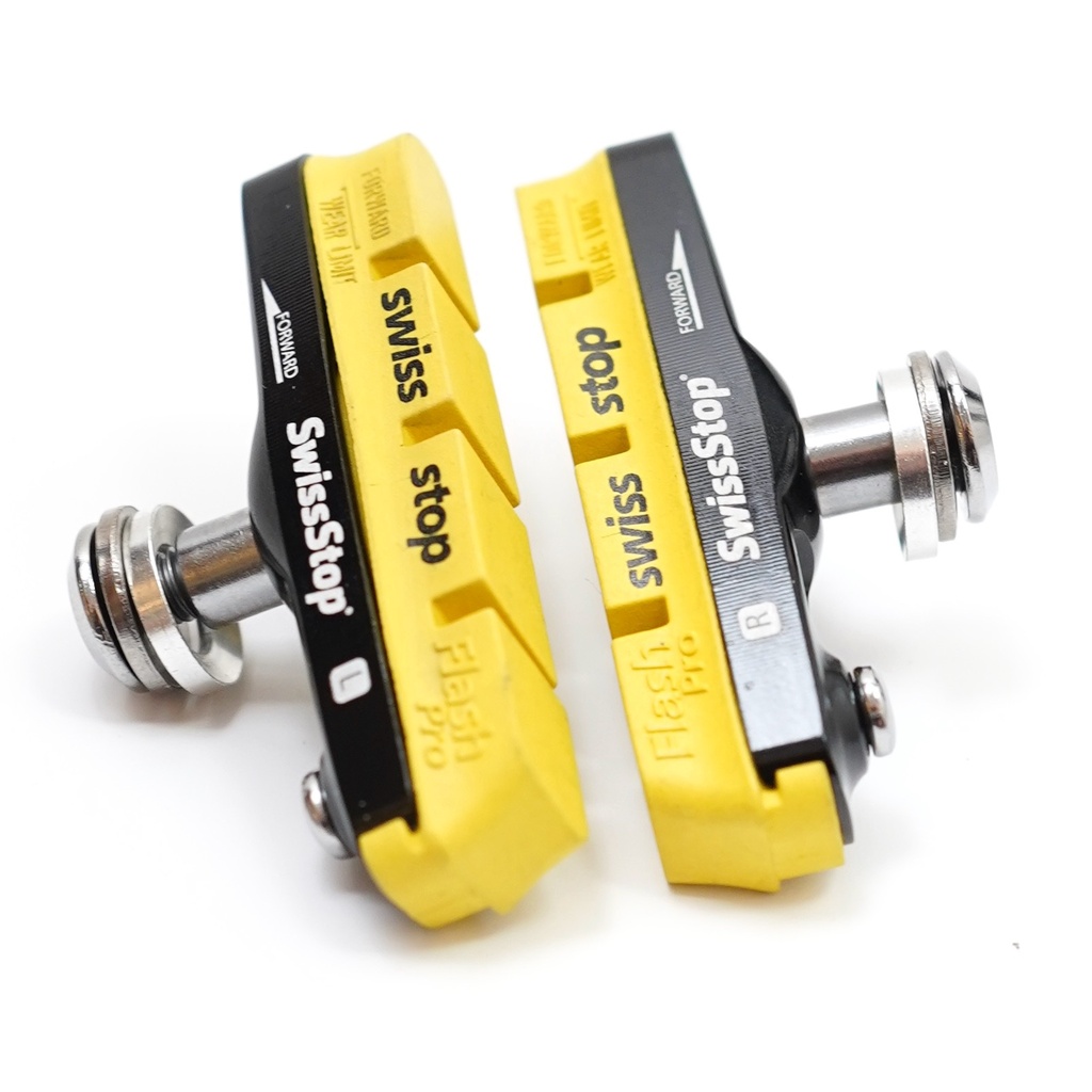 [P100001882] SwissStop Flash Pro Yellow King road brake pads and holders