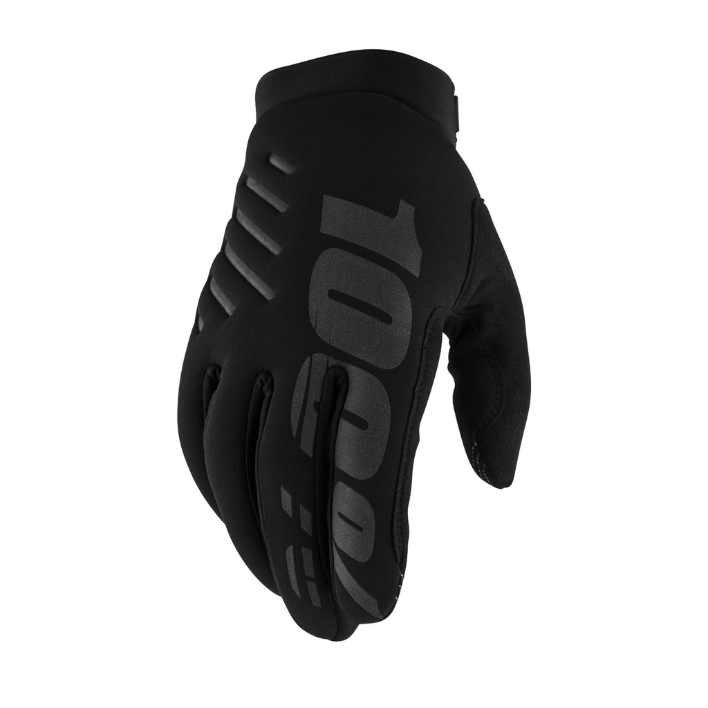 100% Brisker Cold Weather Glove Black / Grey - Extra Large
