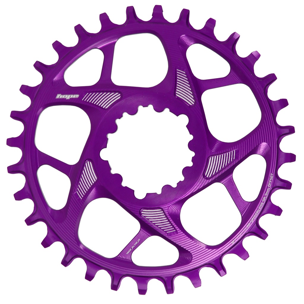 Hope 32T R22 Spiderless Chainring SR3 - Purple