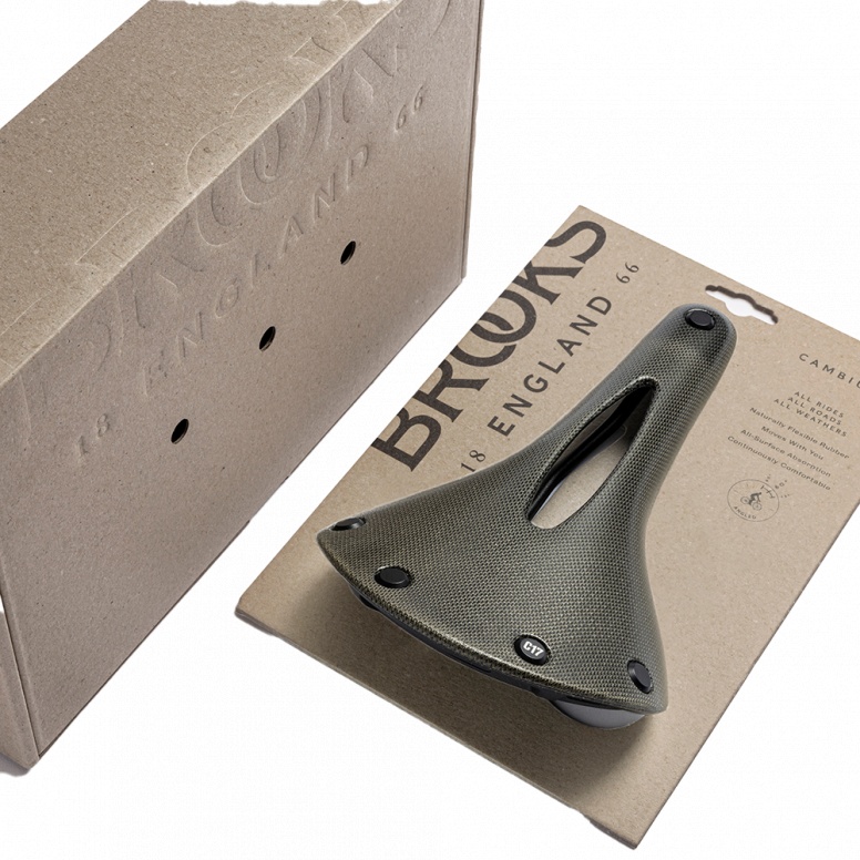 Brooks C17 All-Weather Cambium Carved Saddle - Mud Green