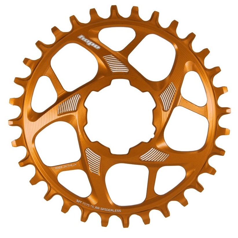 Hope 32T R22 Spiderless Chainring - Orange