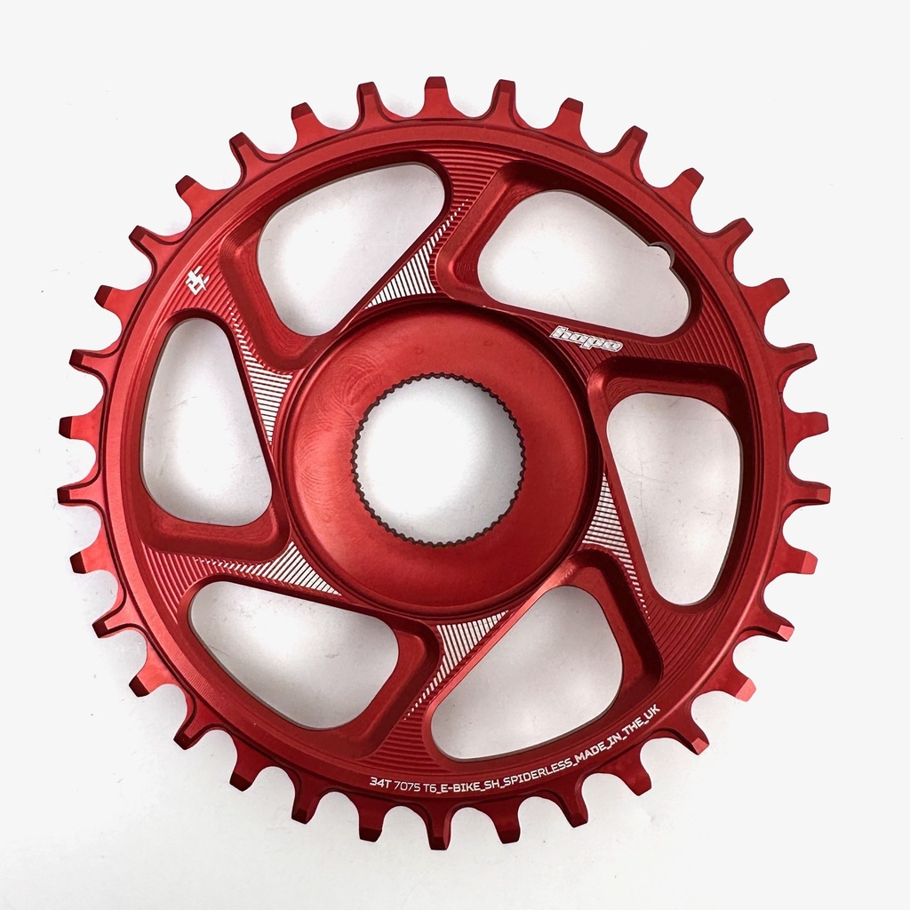 Hope 34T R22 E-bike Retainer Ring - Shimano - Red