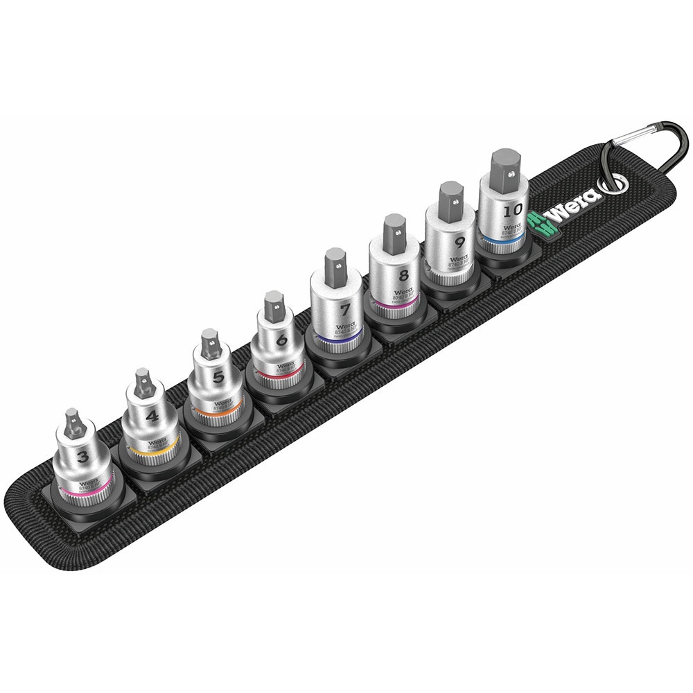 Wera Belt B 2 Zyklop In-Hex-Plus Bit Socket Set HF 3/8" Drive