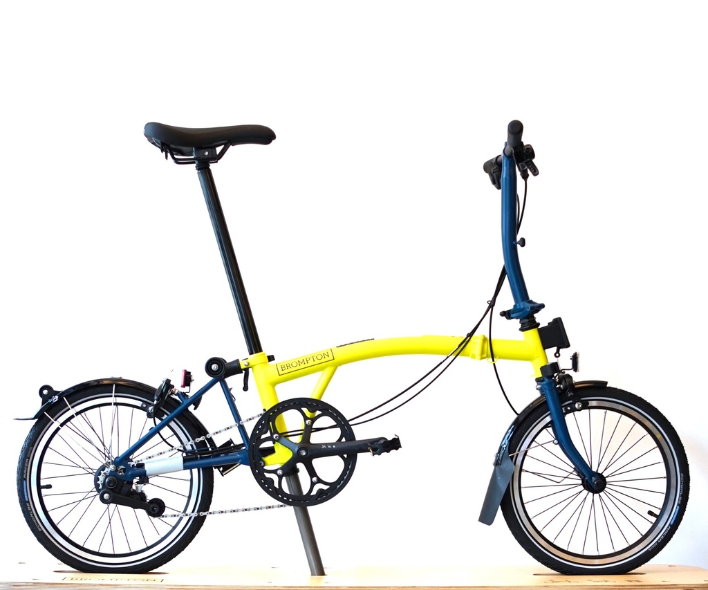 [B-S6L-mYL.rOB-BC] Brompton C Line Explore Low bar - Yuzu Lime / Ocean Blue