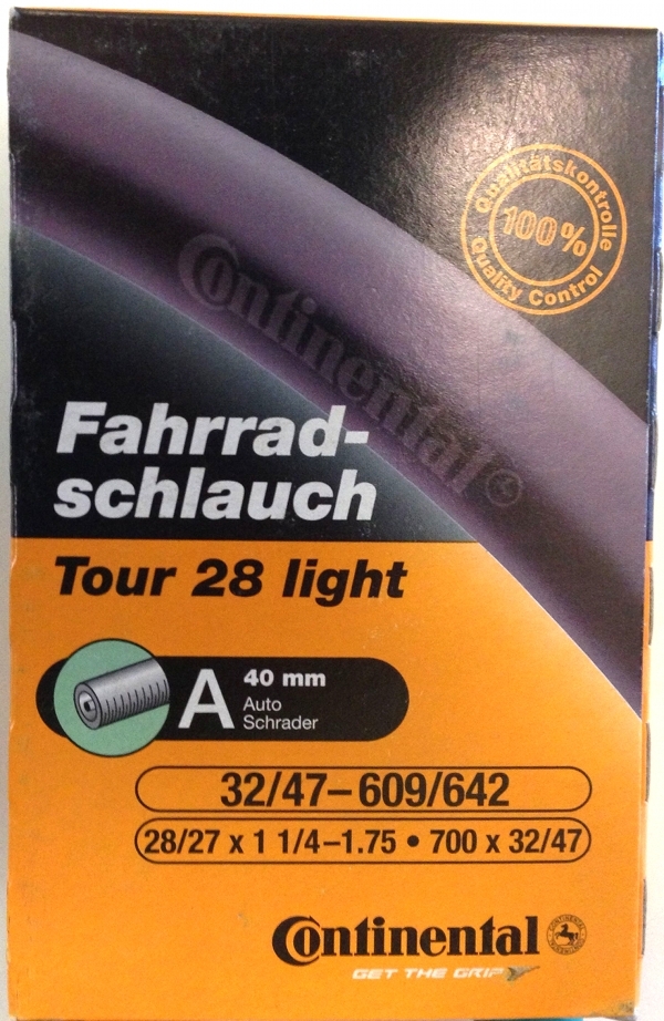 [0182001] Tour 28 700C tube by Continental - Shrader valve
