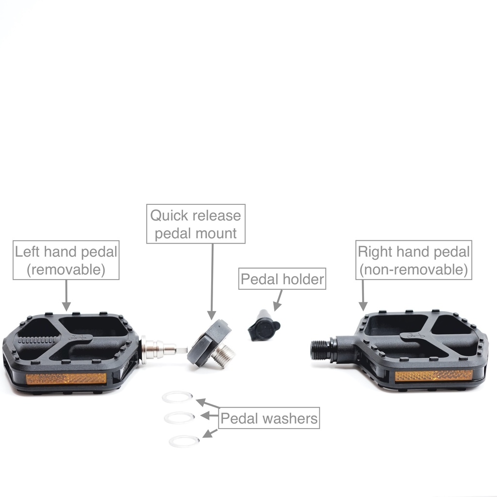 [GPED-QR-LG] Brompton G Line Quick Release Pedals - Large Platform