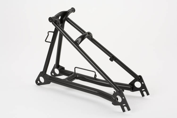 Matt Racing Green rear frame assembly for Brompton folding bicycle