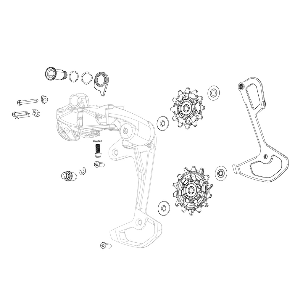 Sram NX/SX Eagle Rear Derailleur Pulley Kit - Includes 12T Upper And 14T Lower Pulley