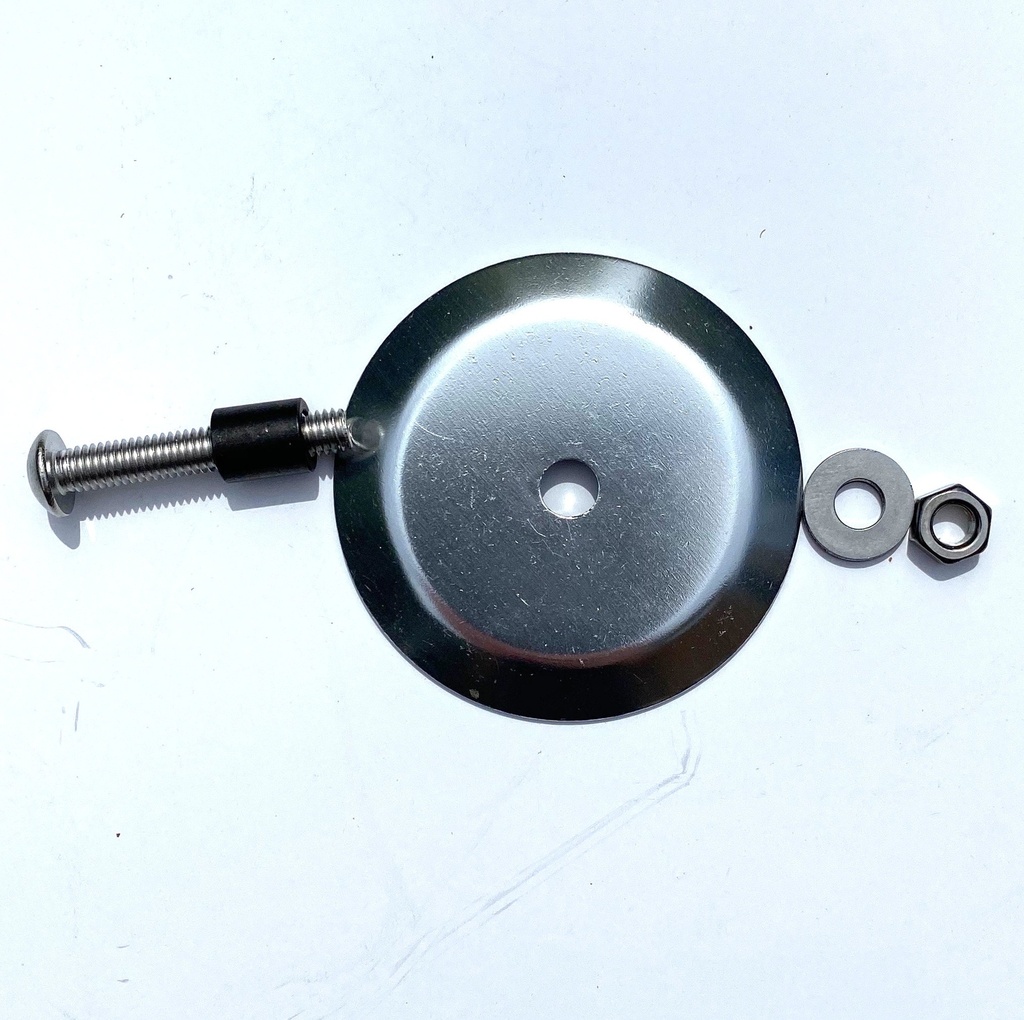 [QCFDISC] Brompton cable protector fender disc for bikes without mudguards - silver