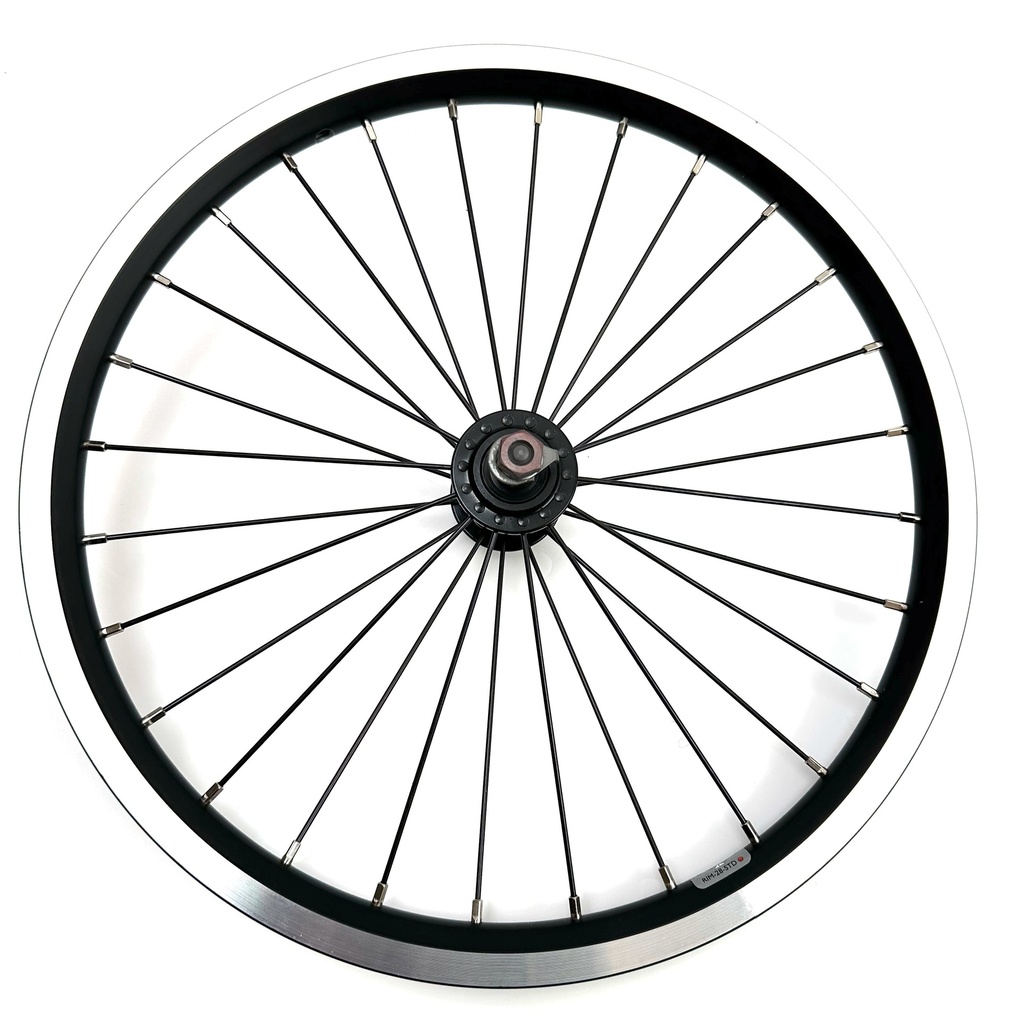 [QFWSS-BK-EXNB] Brompton BLACK 16 inch front wheel (Black spokes) - Ex New Bike