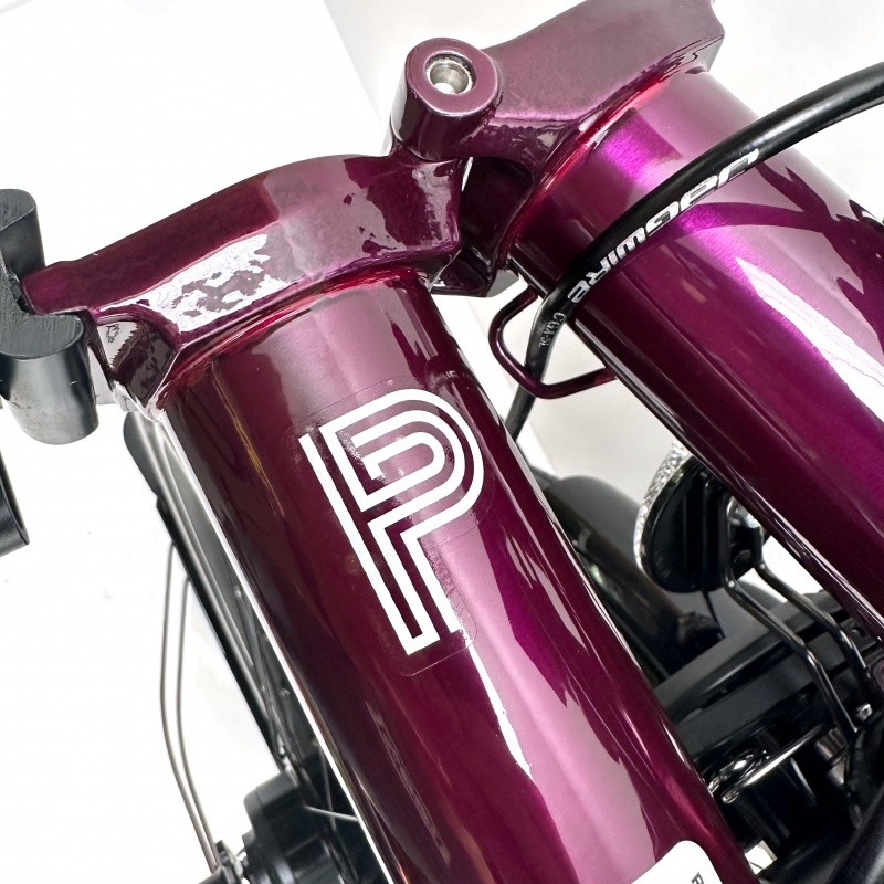 [B-P-H12R-mALaq-rTiBK] Brompton P Line High 12-speed - Amethyst Lacquer with rack