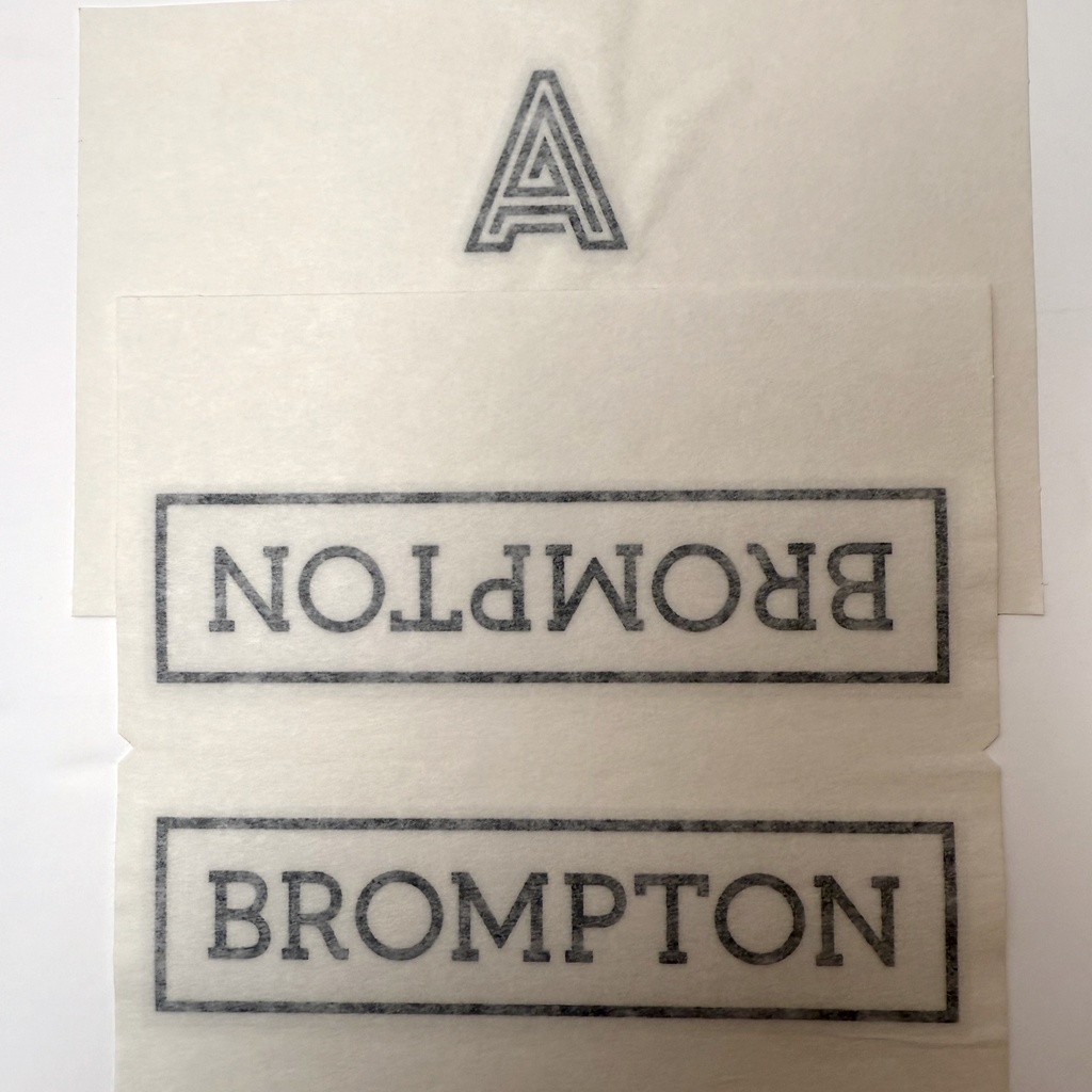 [QDECAL-AMB] Brompton replacement decal set - A Line Matt black