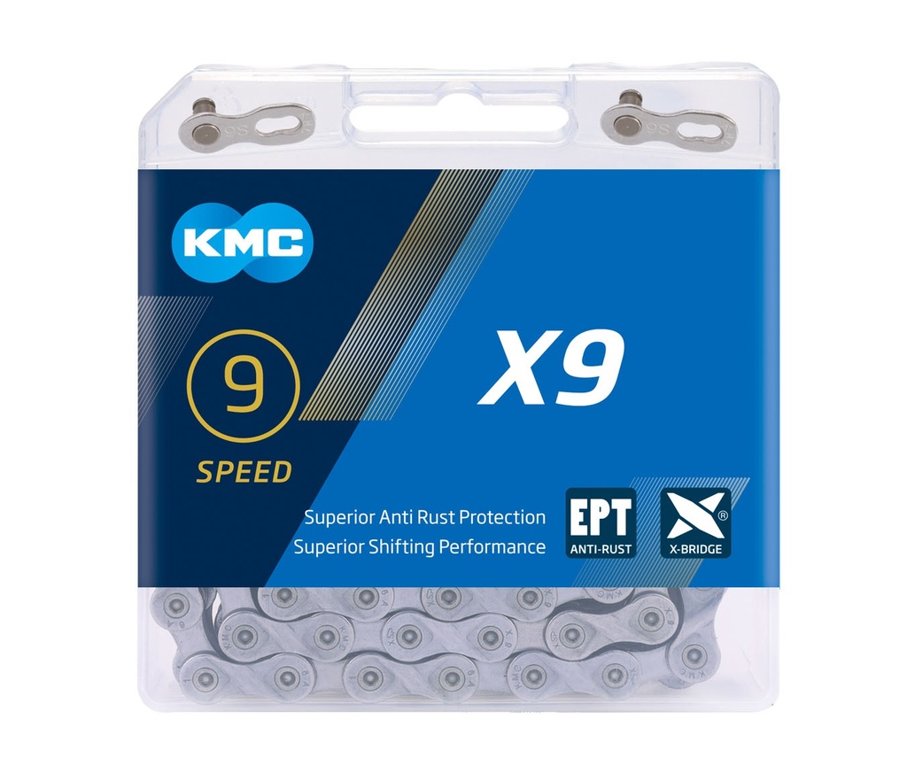 [KMC-BX09EP114] KMC 9-speed X9 EPT Chain - 114 links  - KMC-BX09EP114