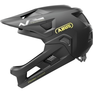 ABUS YouDrop FF Kids Full Face MTB Helmet in Velvet Black Small - 48-55cm