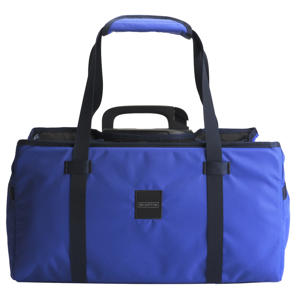 [QE-BSKBAG-L-BL] Brompton Electric basket bag - L - blue - with frame