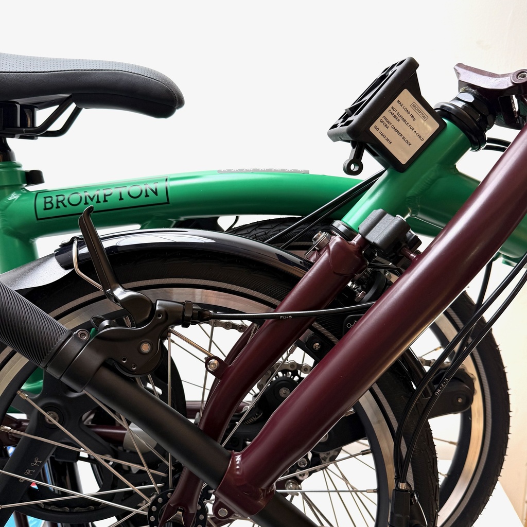[B-C-S4L-BGM-rWR] Brompton C Line 4-speed low - Palm Green / Red Plum