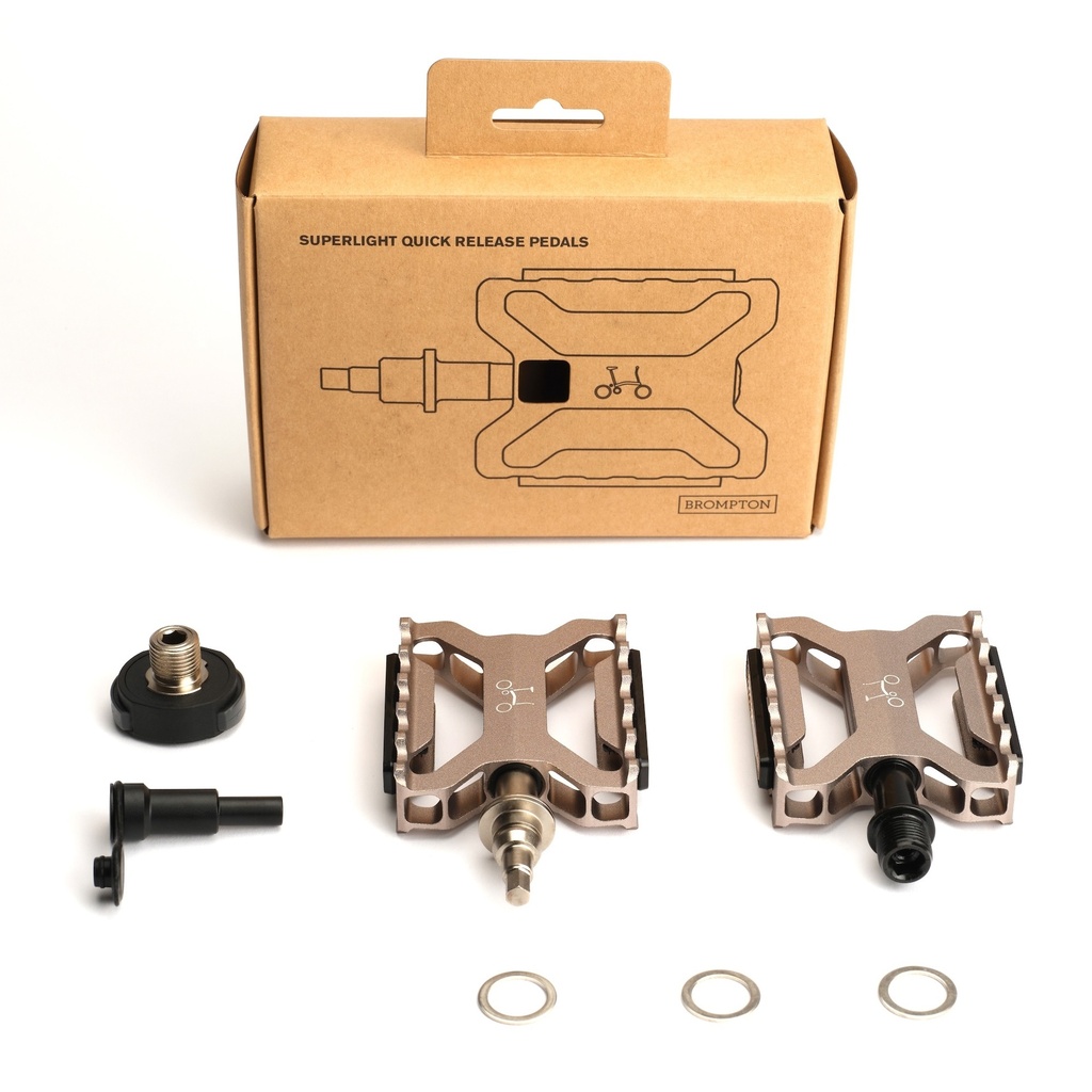 [QPEDSL-SV] Brompton Superlight Quick Release Pedals - Silver