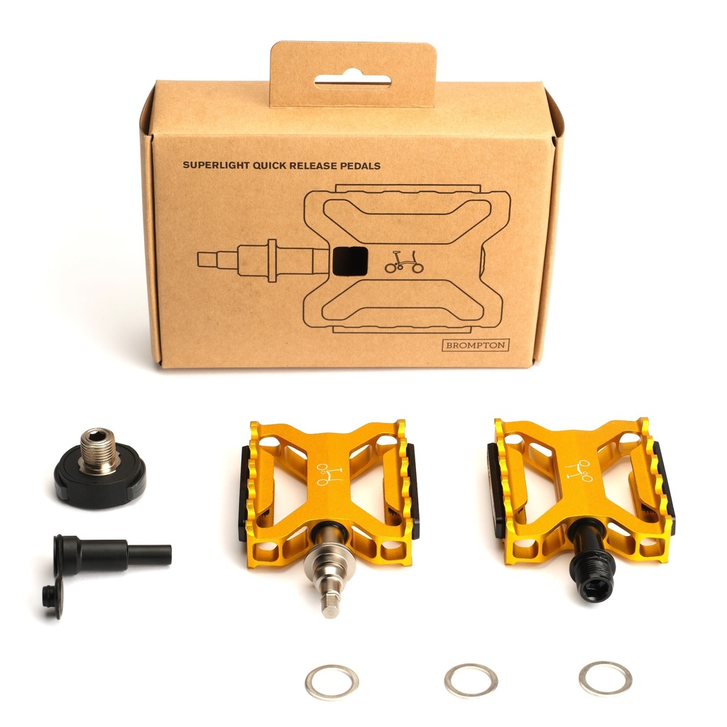 [QPEDSL-GD] Brompton Superlight Quick Release Pedals- Gold