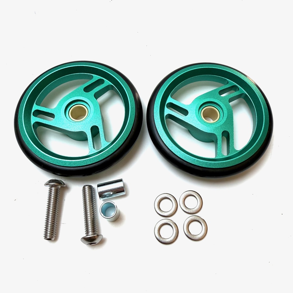 [QROLSET66-G] Brompton A, C, P, T Colour Roller Wheel Pair - Green