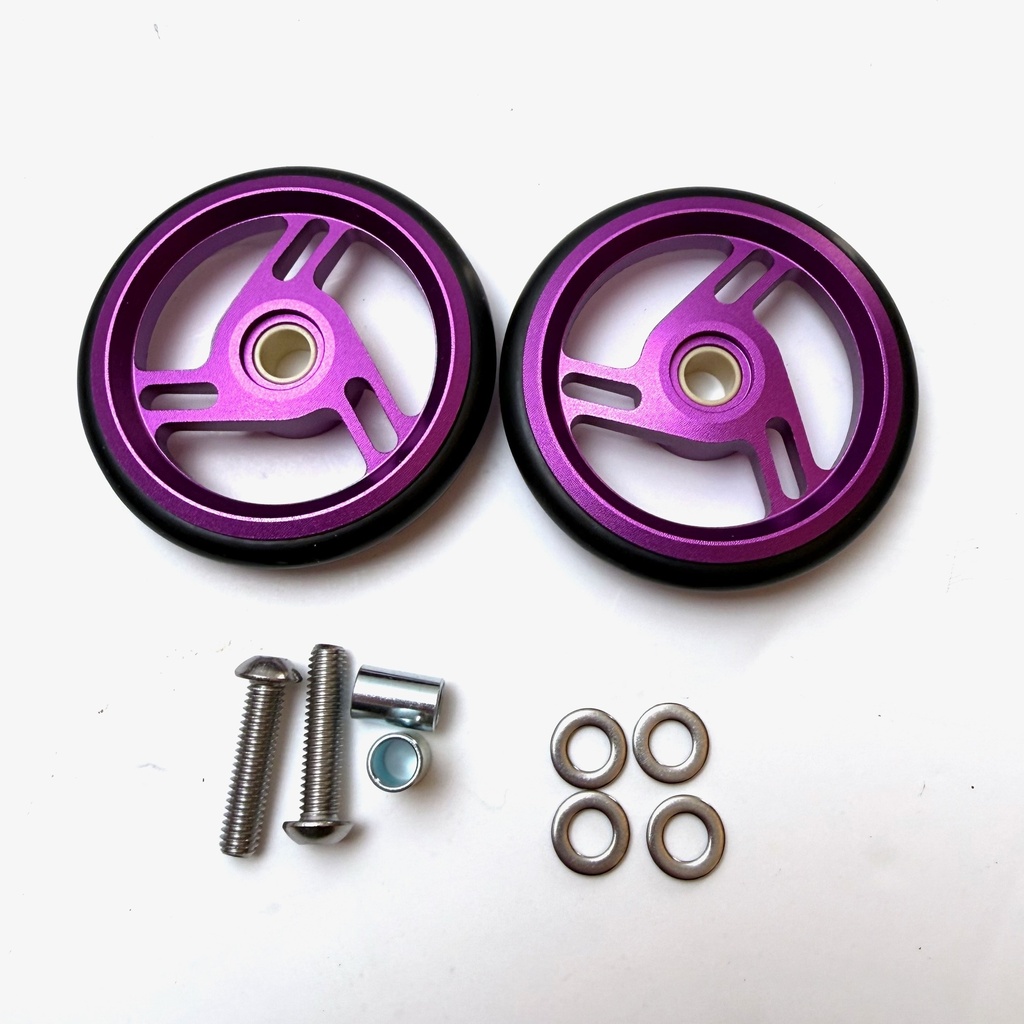 [QROLSET66-PU] Brompton A, C, P, T Colour Roller Wheel Pair - Purple