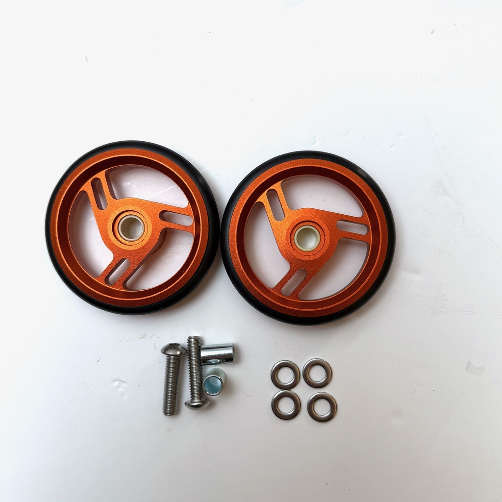 [QROLSET66-C] Brompton A, C, P, T Colour Roller Wheel Pair - Orange