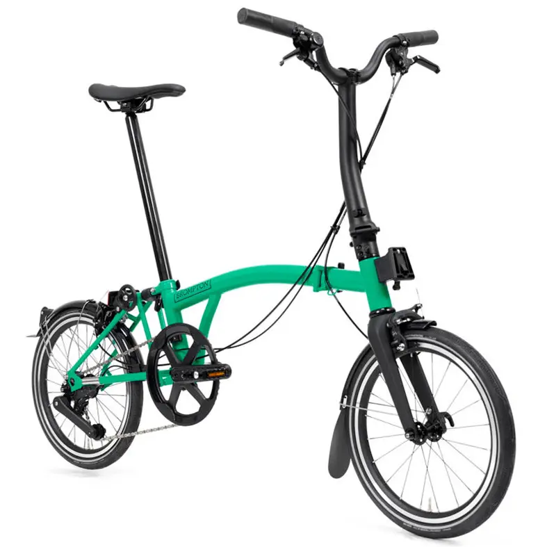 Brompton P Line 12-speed folding bike (Mid, Palm Green)