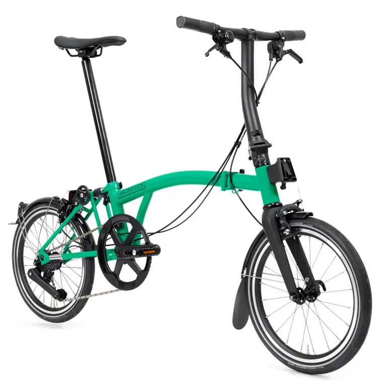 Brompton P Line 4-speed folding bike (Low, Palm Green)