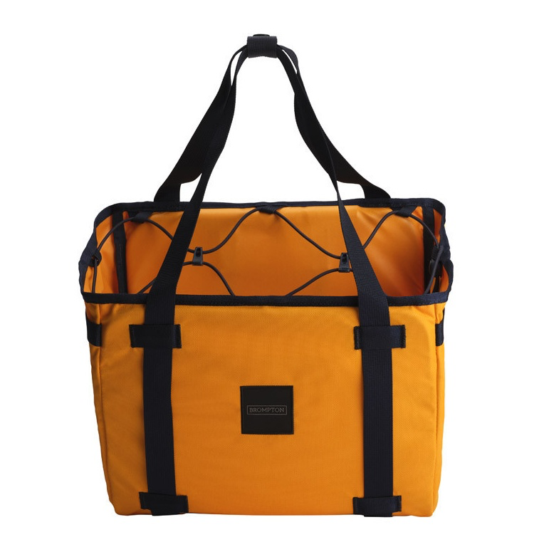 [QBSKBAG-S-YL] Brompton basket bag - S -Sunset  Yellow - with frame