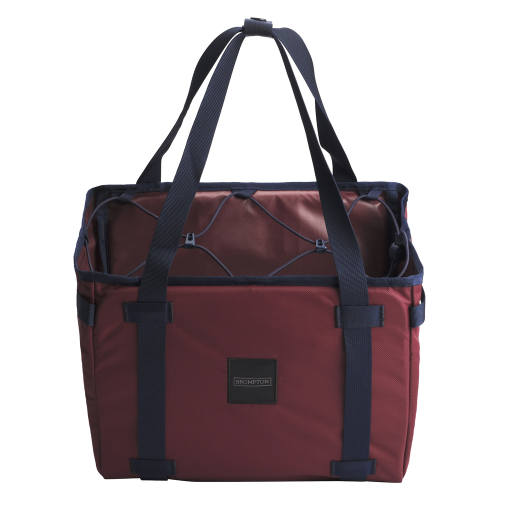Brompton basket bag - S - Plum - with frame
