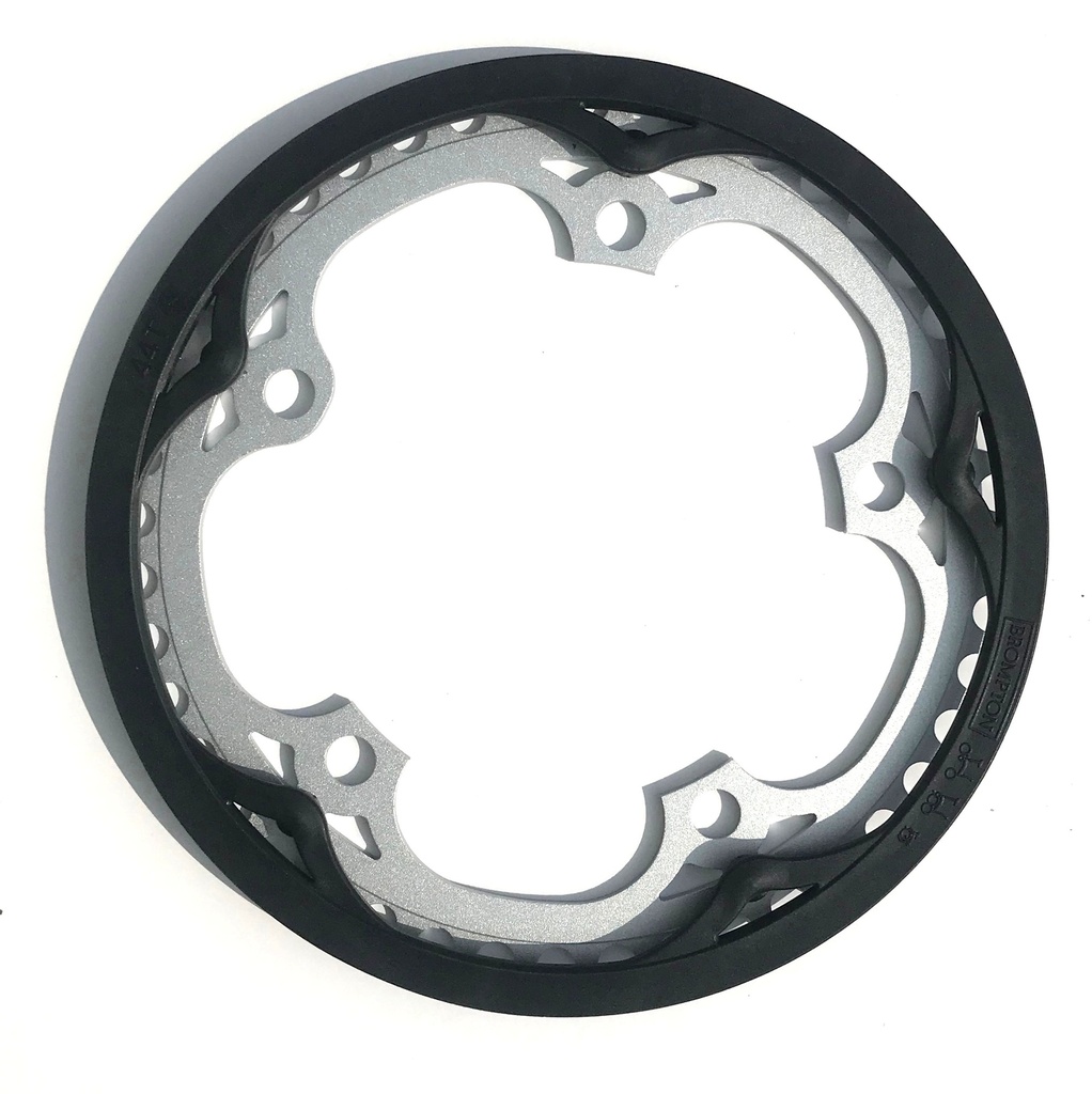 [QCHRINGA-SPI-44] Brompton 44T chain ring and guard assembly for spider crankset