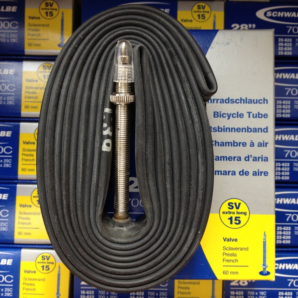 [SV15XL] Inner tube 28 x 3/4 to 28 x 1 inch by Schwalbe - SV15 XL presta valve (60mm)