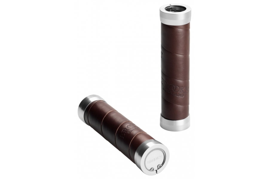 [BLG4LLA07205] Brooks slender leather grips - Brown (130mm)