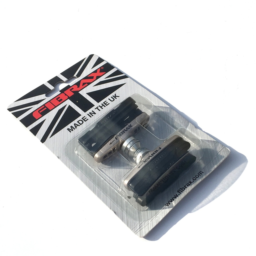 [ASH450B] Fibrax road cartridge brake pads AND holders (pair) + spare pair pads