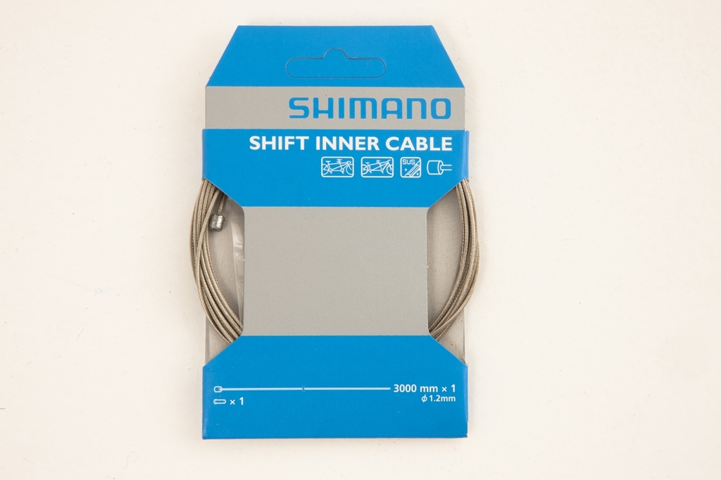 Road / MTB tandem steel gear inner wire, 1.2 x 3000 mm by Shimano