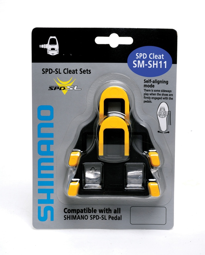 [SM-SH11] Shimano SM-SH11 SPD SL-cleats, centre pivot floating, yellow