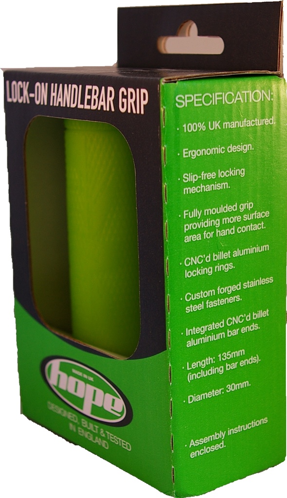 [HHG001GR] Hope SL Handlebar Grips (pair) - Green