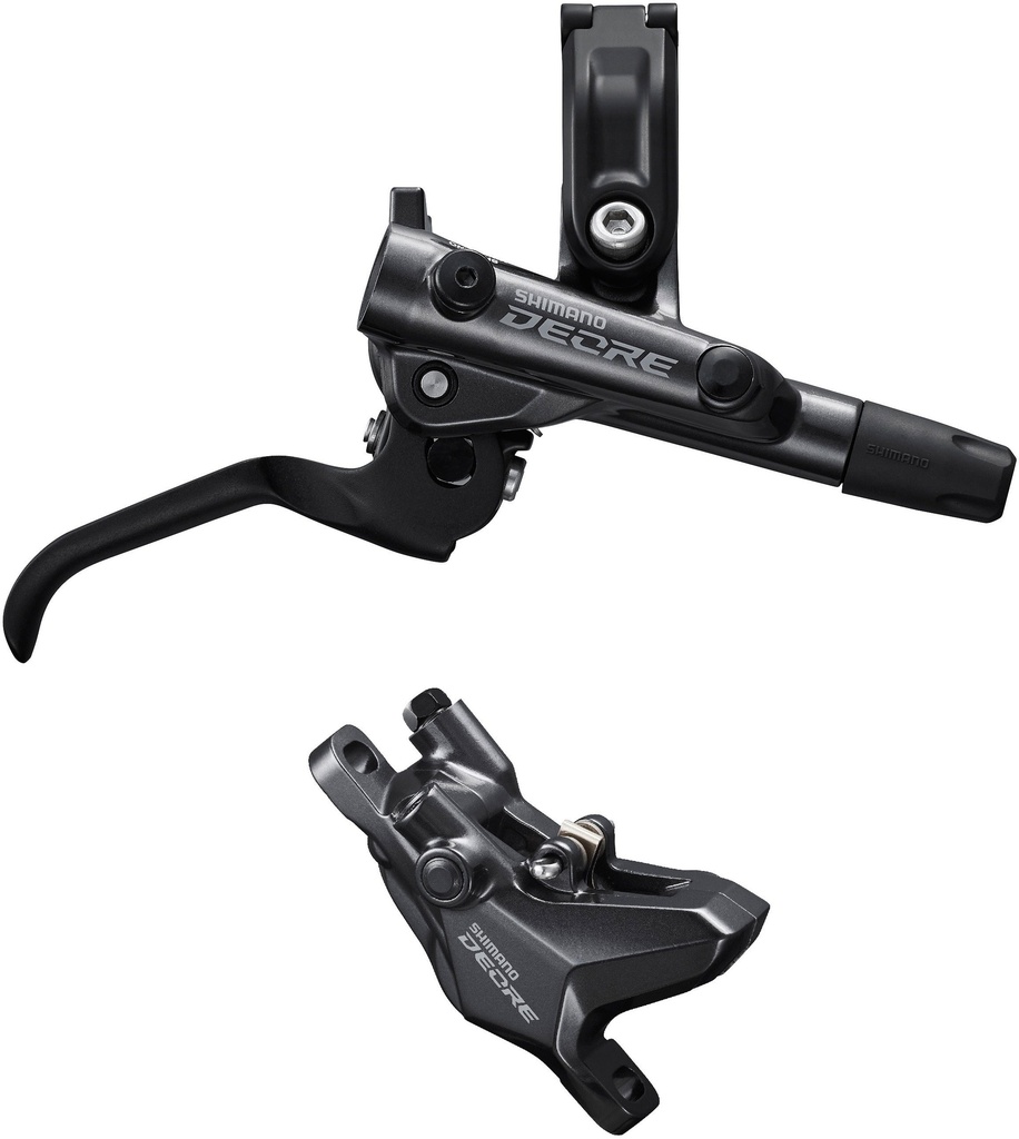 Shimano BR-M6100/BL-M6100 Deore bled brake lever/post mount 2 pot calliper, front right