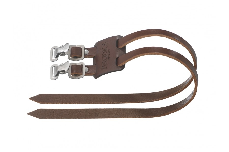[A07205] Brown leather toe straps from Brooks England