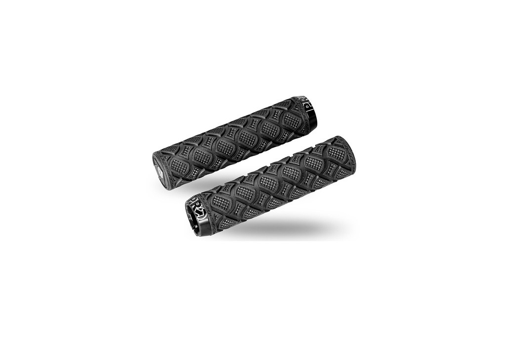 [PRSGP0049] Pro race dual lock grips, 130 x 33 mm, black with black lock rings