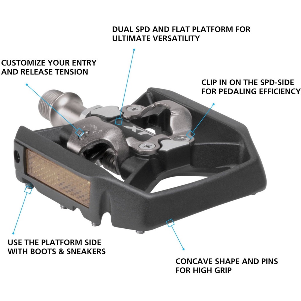 [PDT8000] Shimano PD-T8000 XT MTB SPD Trekking pedals, single-sided mechanism