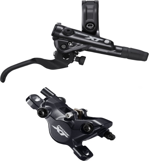 [M8100BRF] Shimano Deore XT BR-M8100 bled brake lever/post mount calliper, front right