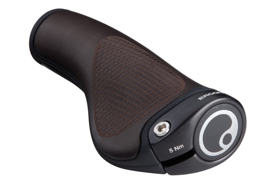 [EG424000-01] Ergon GP1 Leather Handlebar grips - brown