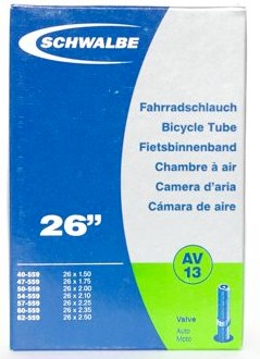 [AV13] MTB Inner tube 26 x 1.5 - 2.5 inch by Schwalbe - Schrader valve
